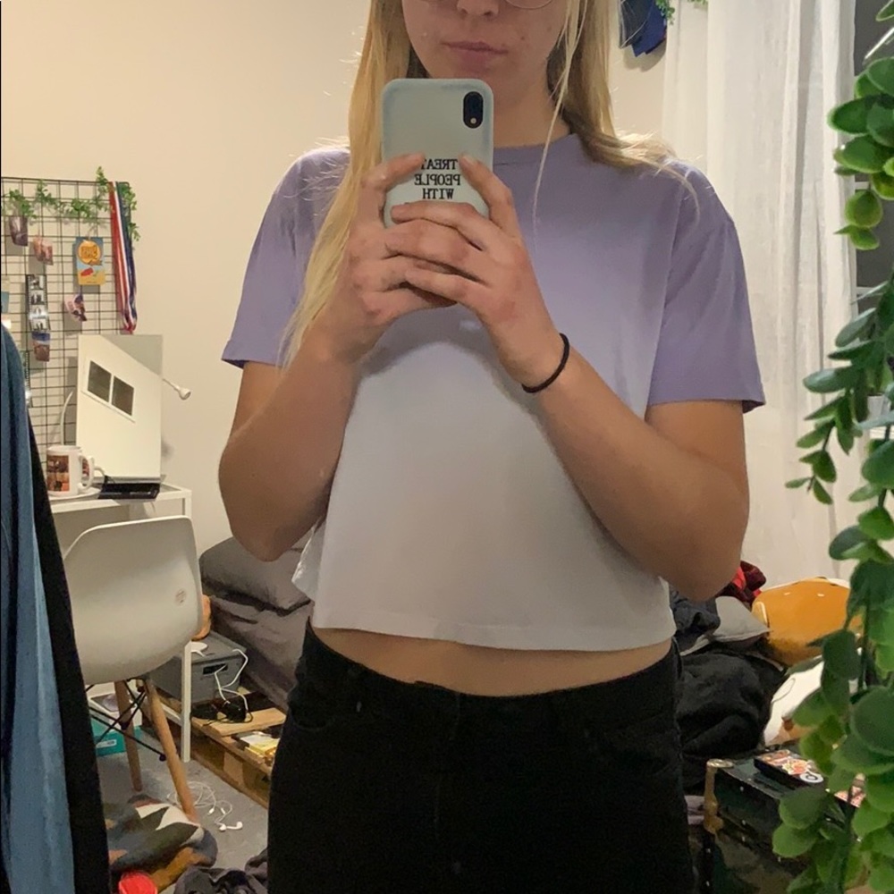 Garage purple cropped t-shirt